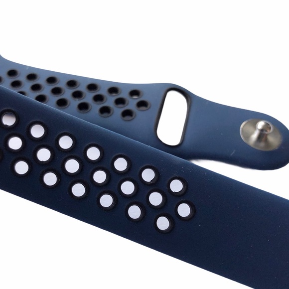 5/$20 NEW Navy Blue Holes Silicone Sport Band Apple Watch 38/40/41mm S/M - Picture 5 of 8